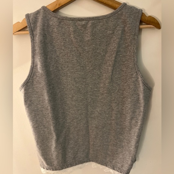 3/$25 Fabletics Lace Trimmed Gray Tank Top S GUC - Picture 8 of 8